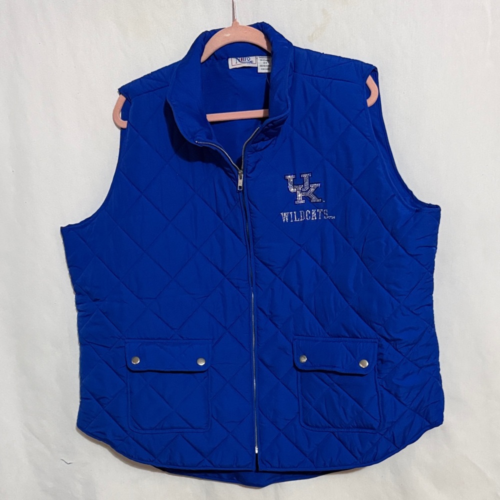 Nitro Blue Quilted Vest W/UK Wildcats Logo, Size 2X, NWT, MAKE AN OFFER!!!